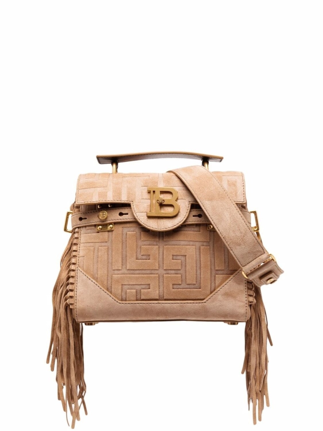 

Balmain сумка-тоут B-Buzz 23 с монограммой, коричневый