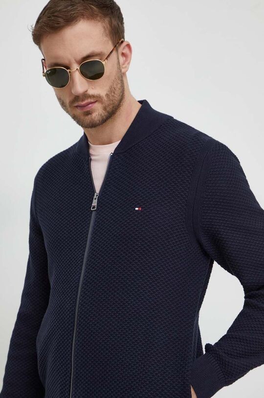 

Хлопковый кардиган Tommy Hilfiger, темно-синий