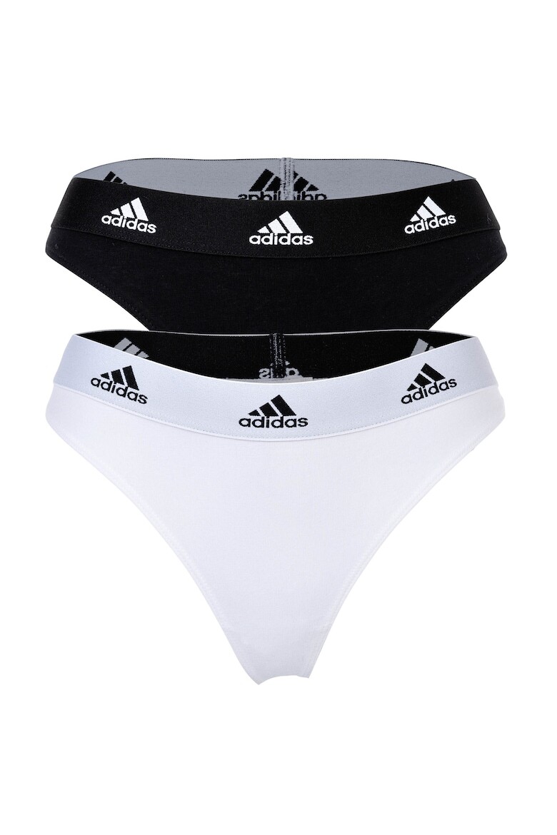 

Стринги с логотипом - 2 пары Adidas, черный