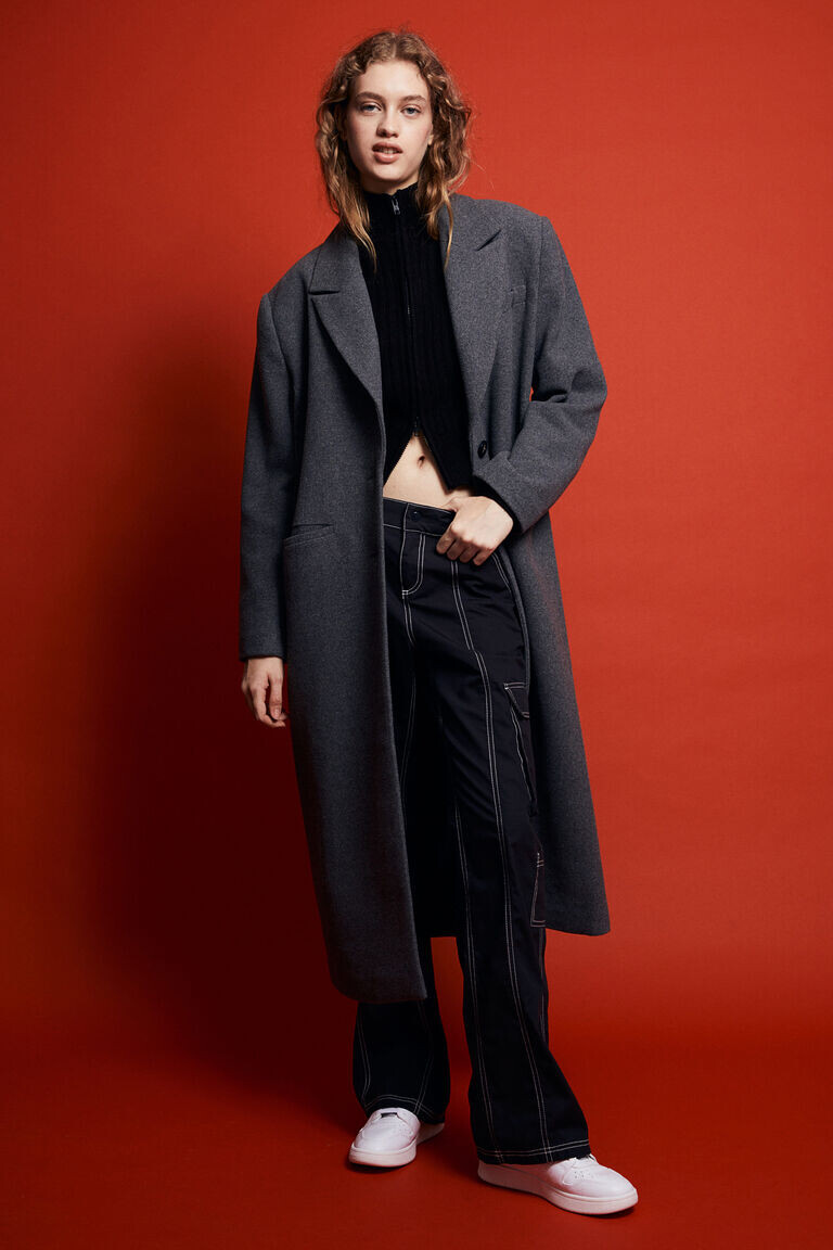 

Брюки-карго из парусины H&M, черный