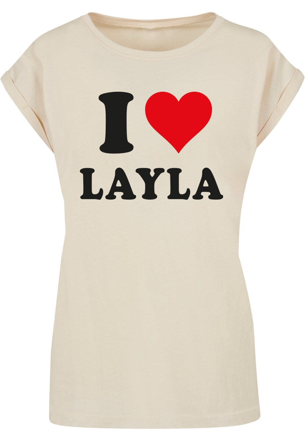 Рубашка Merchcode I Love Layla, песок