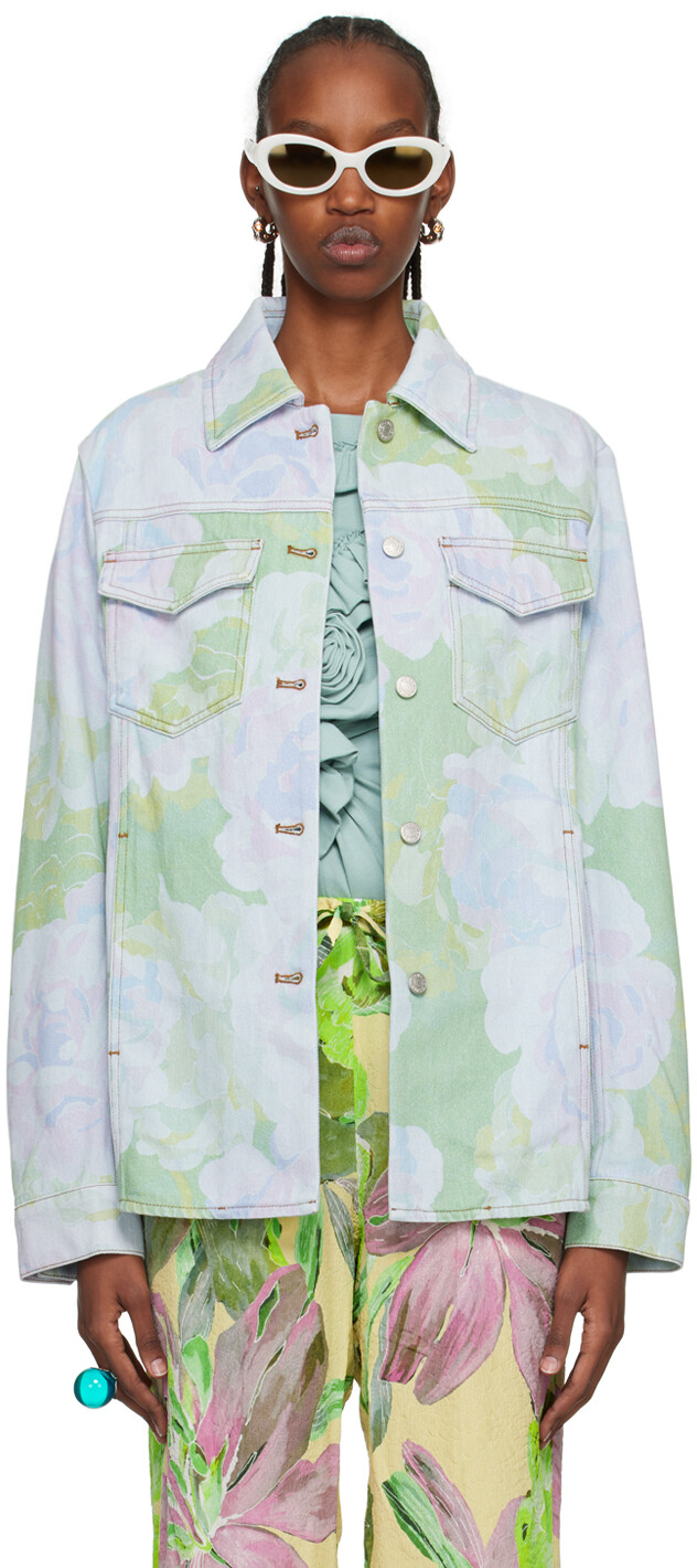 

Синяя джинсовая куртка Dries Van Noten Vilma, Синий