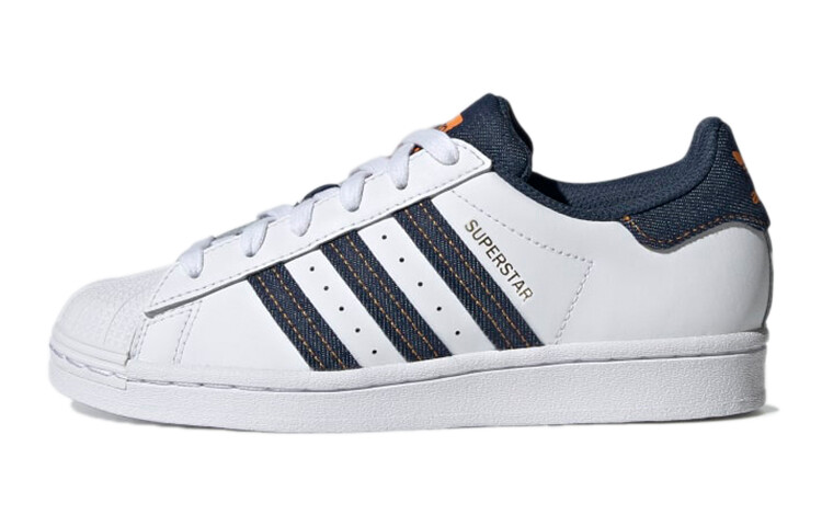 

Детские кроссовки для крикета Adidas Originals Superstar J белого/синего/желтого цвета