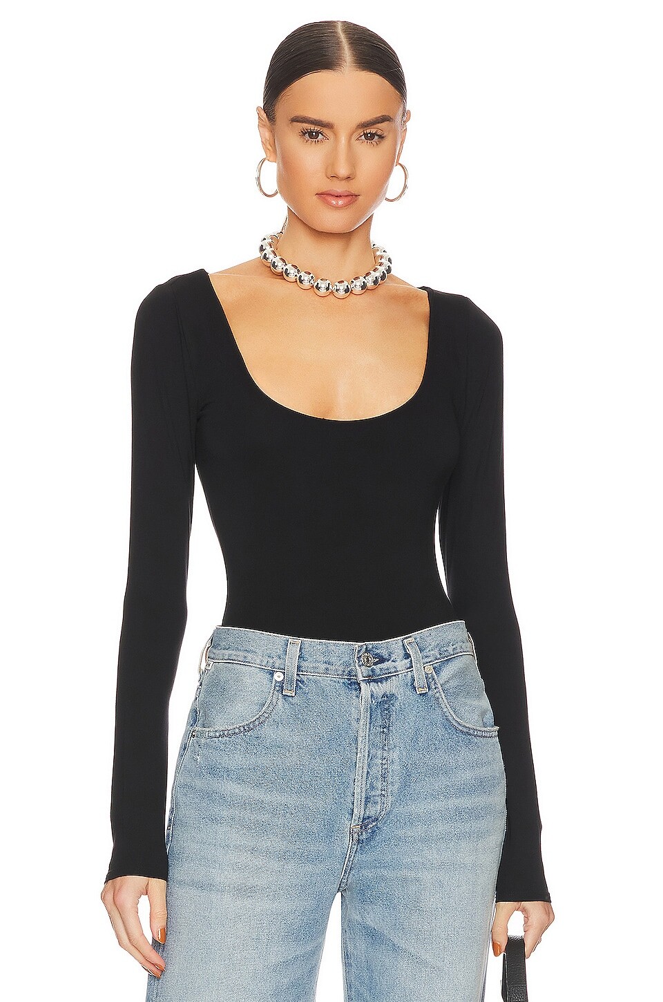 

Боди Good American Scoop Neck, цвет Black001