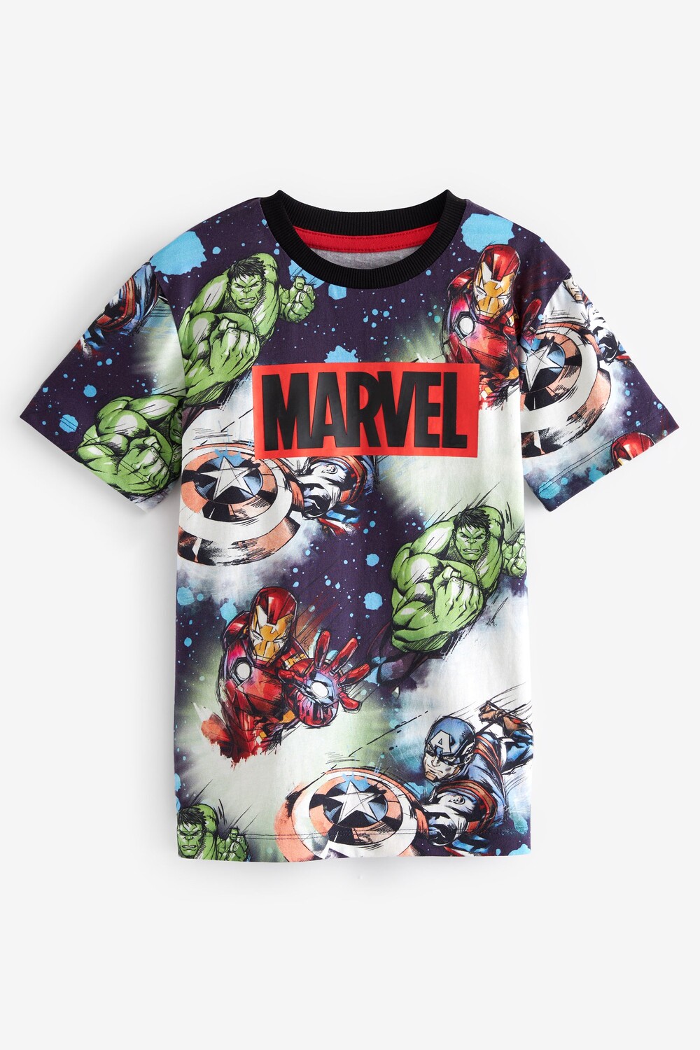 

Футболка с лицензионным мотивом Marvel Avengers (3–14 лет) Next, синий