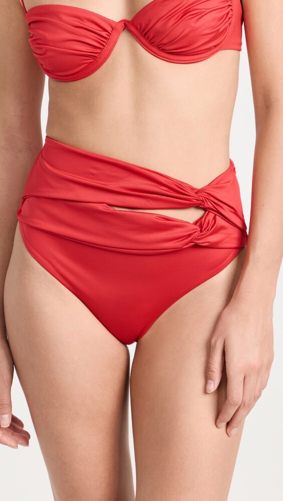 

Низ бикини Agua Bendita Brina Shaka Solid, красный