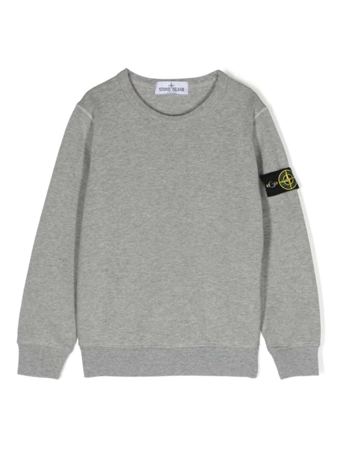 

Stone Island Junior толстовка с нашивкой Compass, серый