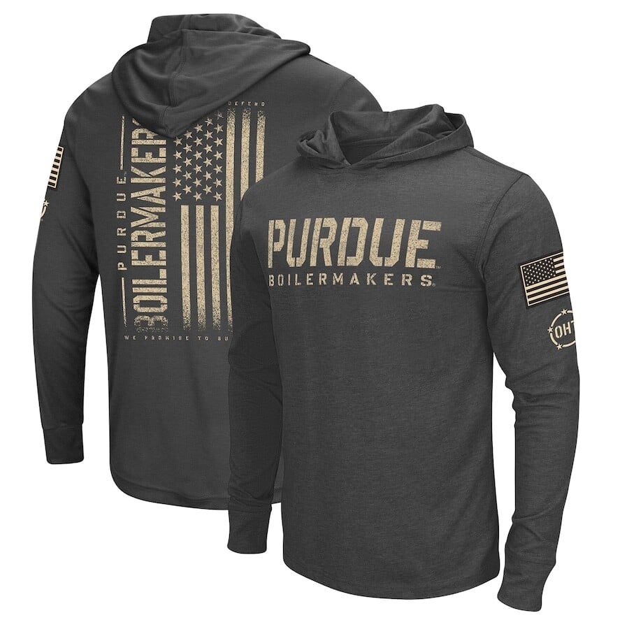 

Футболка с длинным рукавом Colosseum Purdue Boilermakers, черный
