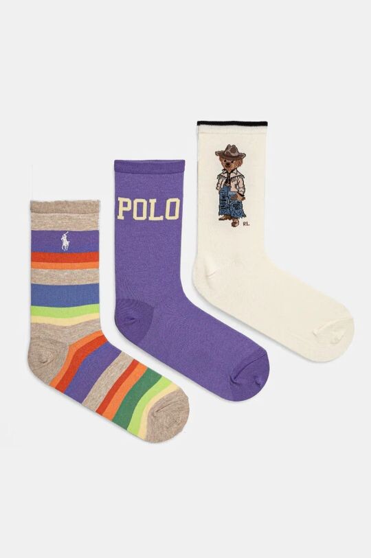 

3 пары носков Polo Ralph Lauren, мультиколор