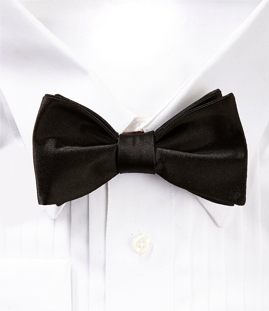 Классический шелковый галстук-бабочка Cremieux, черный