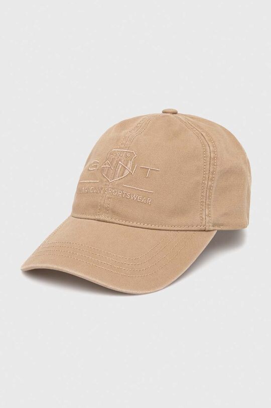

Бейсболка из хлопка Gant, коричневый