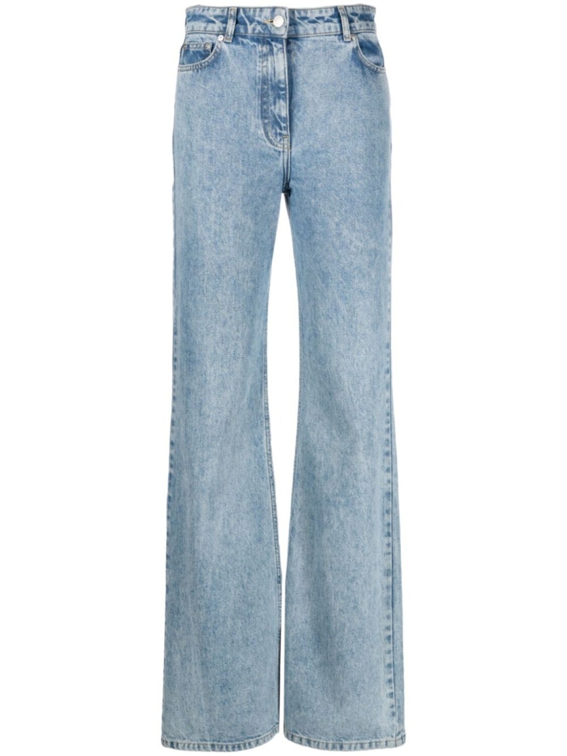 

MOSCHINO JEANS джинсы с завышенной талией и нашивкой-логотипом, синий