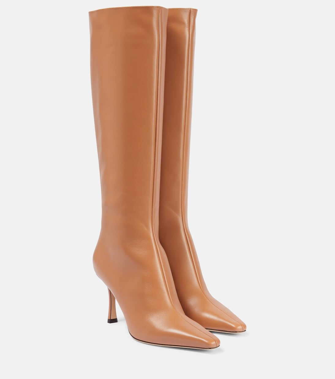 

Кожаные сапоги agathe 85 Jimmy Choo, бежевый