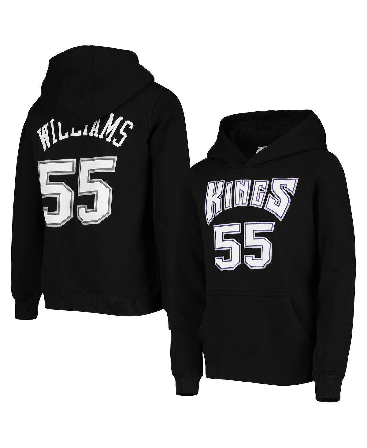 

Черный пуловер с капюшоном Big Boys Jason Williams Sacramento Kings Hardwood Classics с капюшоном и именем и номером Mitchell & Ness