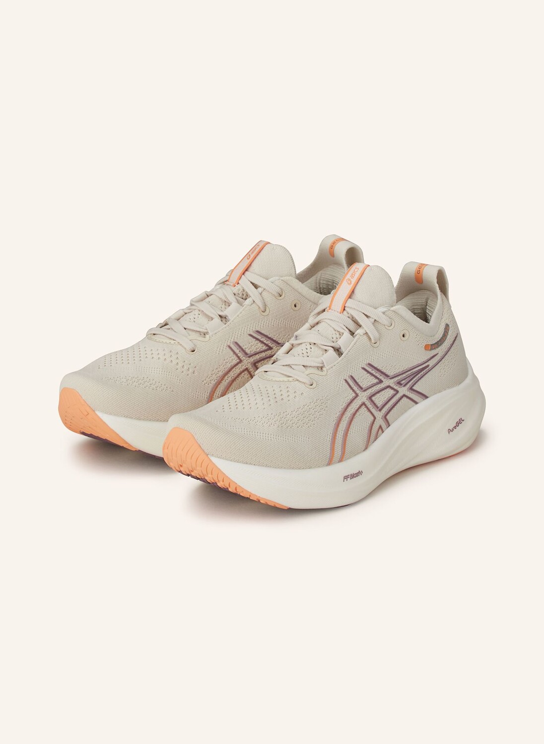 

Кроссовки gel-nimbus 26 ASICS, цвет CREME/ORANGE/HELLLILA