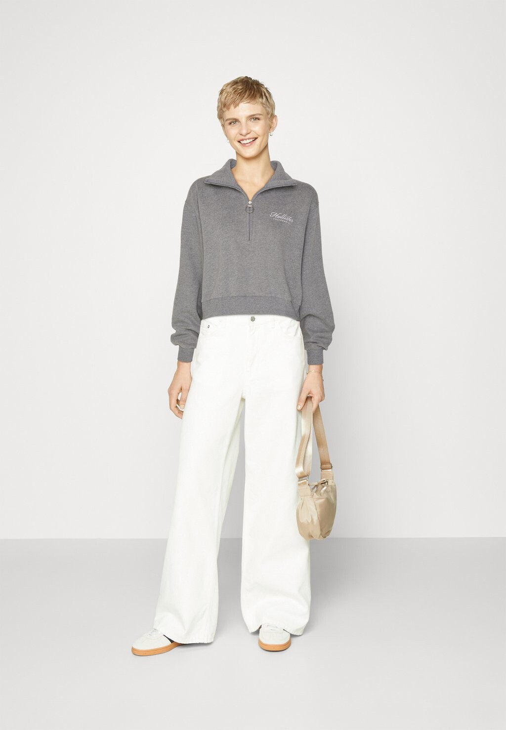 

Толстовка LOGO MINI Hollister Co., цвет heather grey