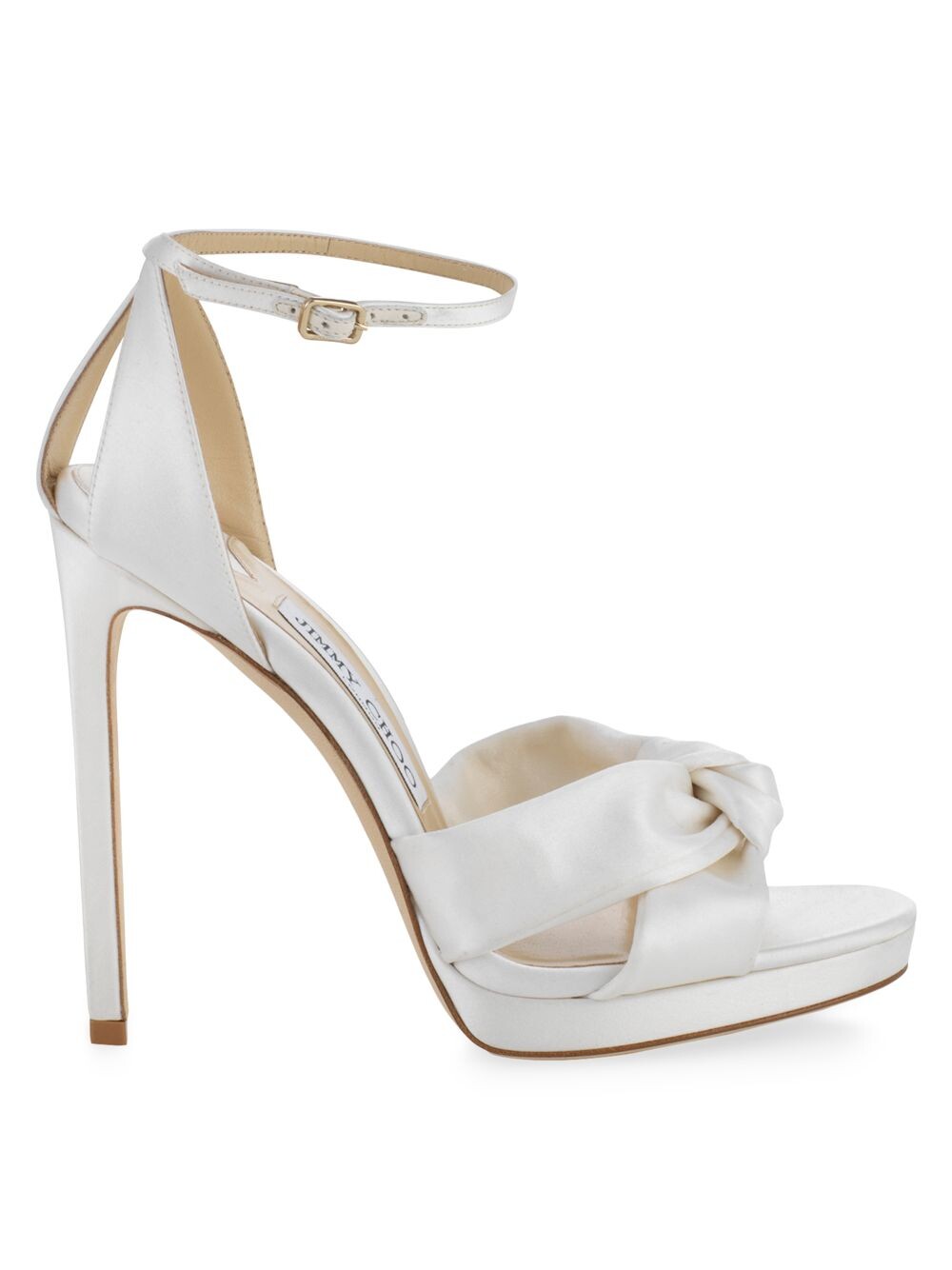 

Атласные сандалии на платформе Rosie 120MM Jimmy Choo, слоновая кость