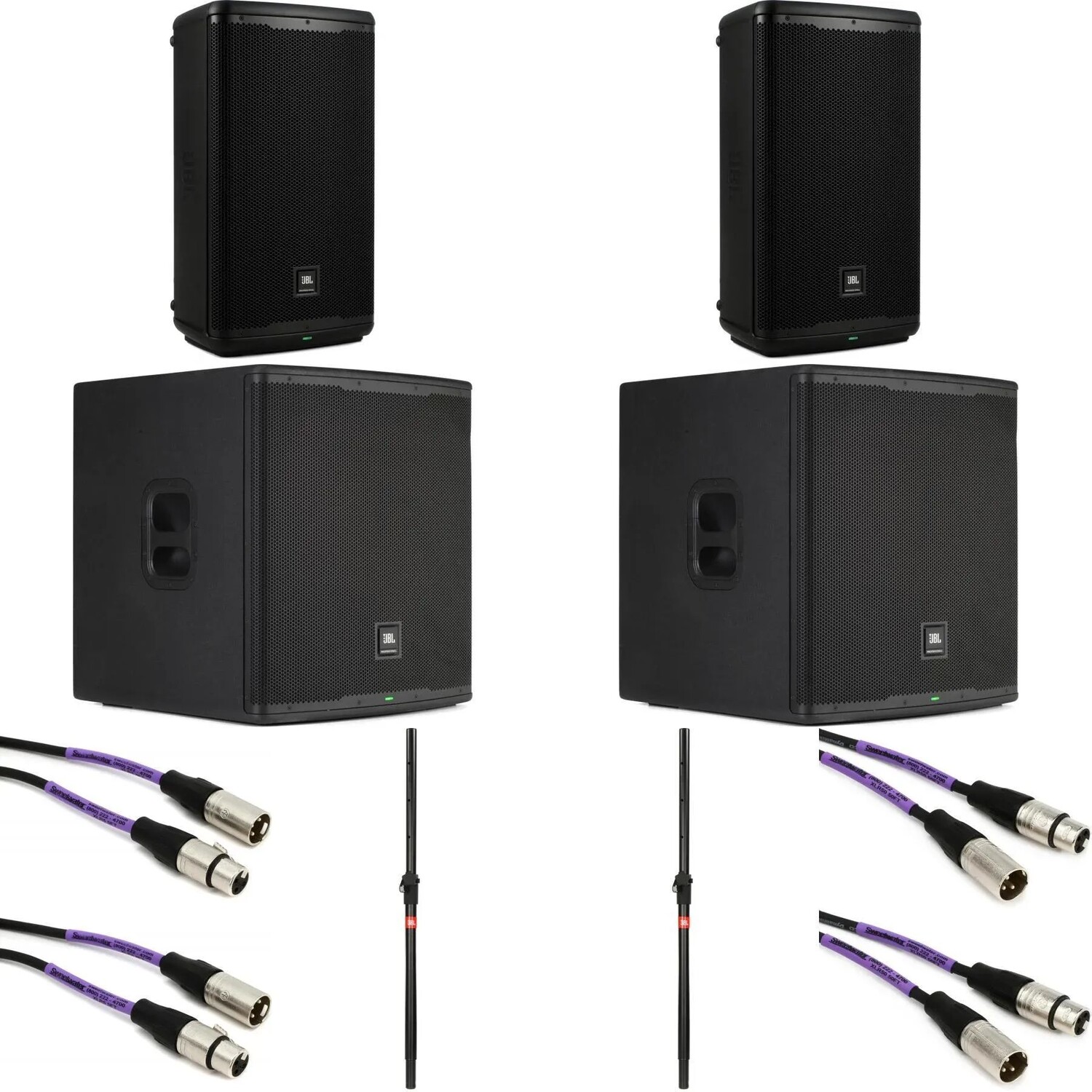 

Комплект 12-дюймового активного динамика JBL EON712 и активного сабвуфера EON718S 18 дюймов