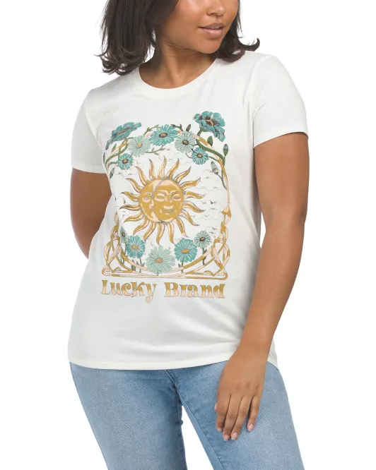 

Футболка «Небесная» из фольги Lucky Brand, цвет Tofu