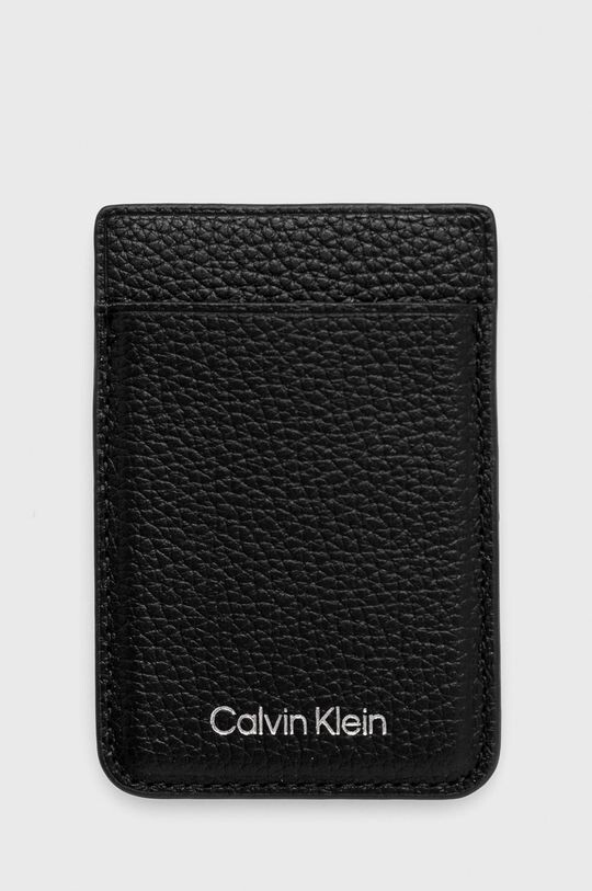 

Кожаный футляр для кредитных карт с брелоком для ключей Calvin Klein, черный