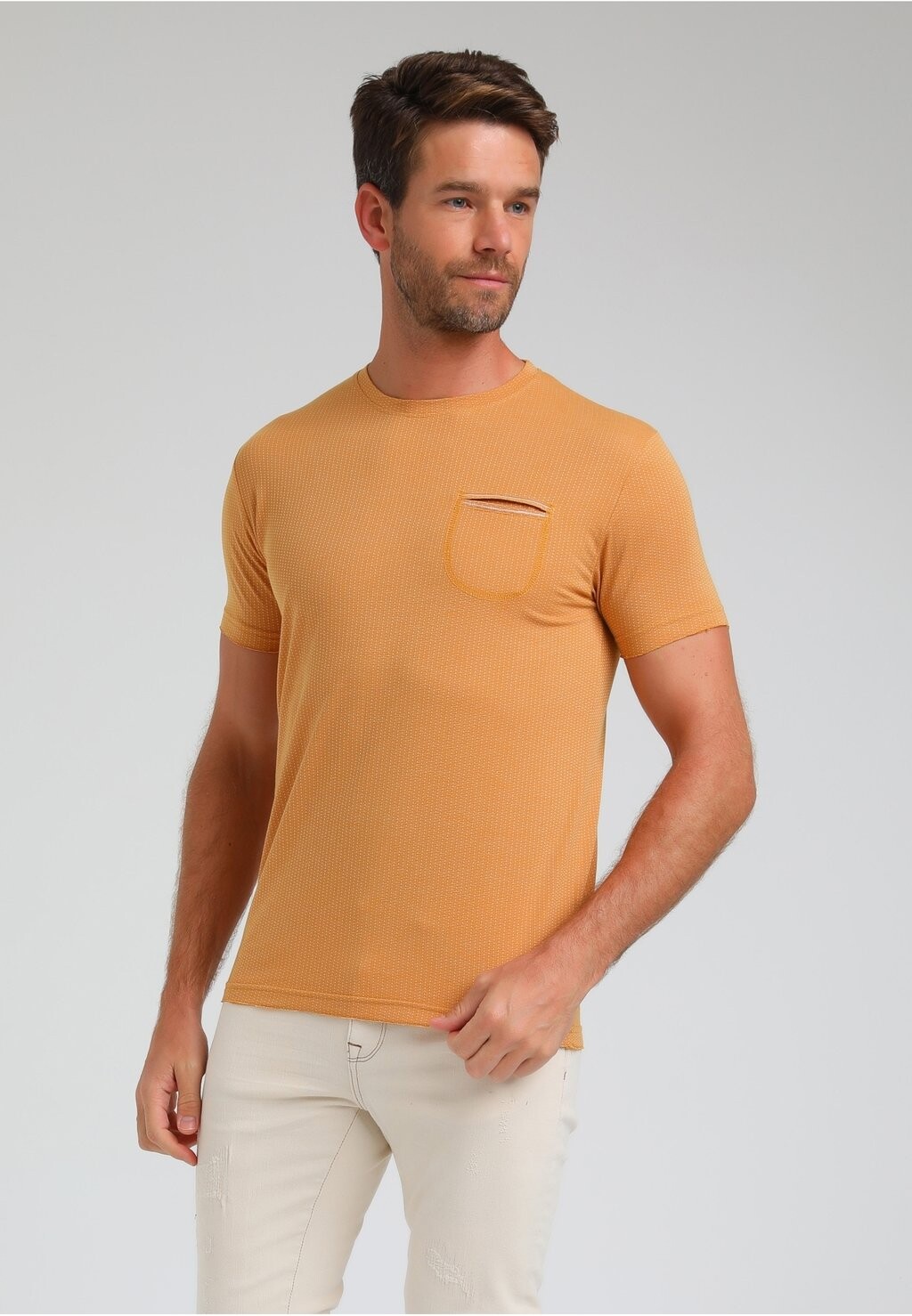 

Футболка базовая Gabbiano, цвет yellow used