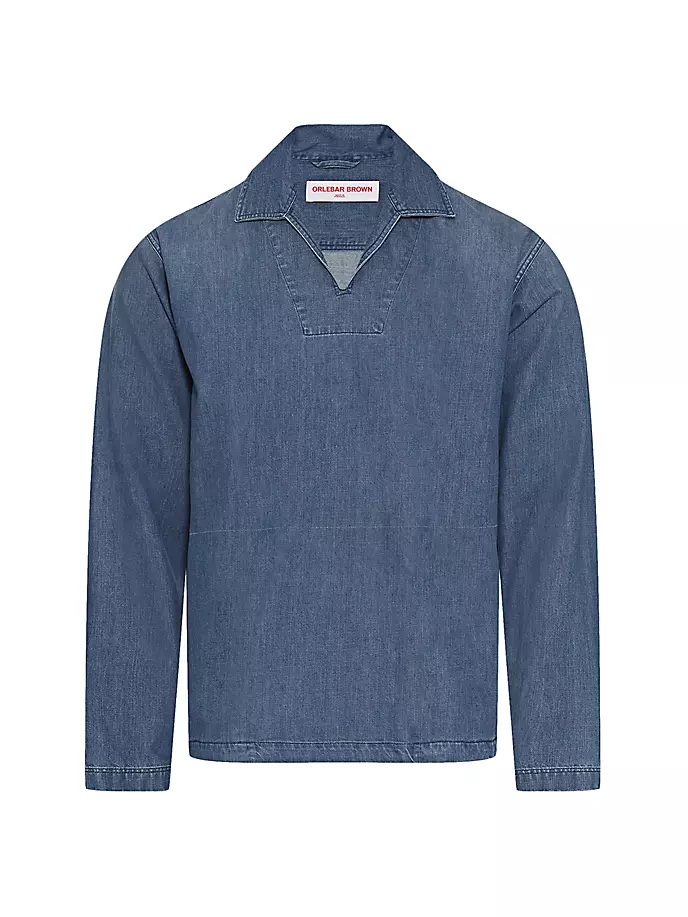 

Джинсовая рубашка Happy Capsule Ogilo Orlebar Brown, цвет washed indigo