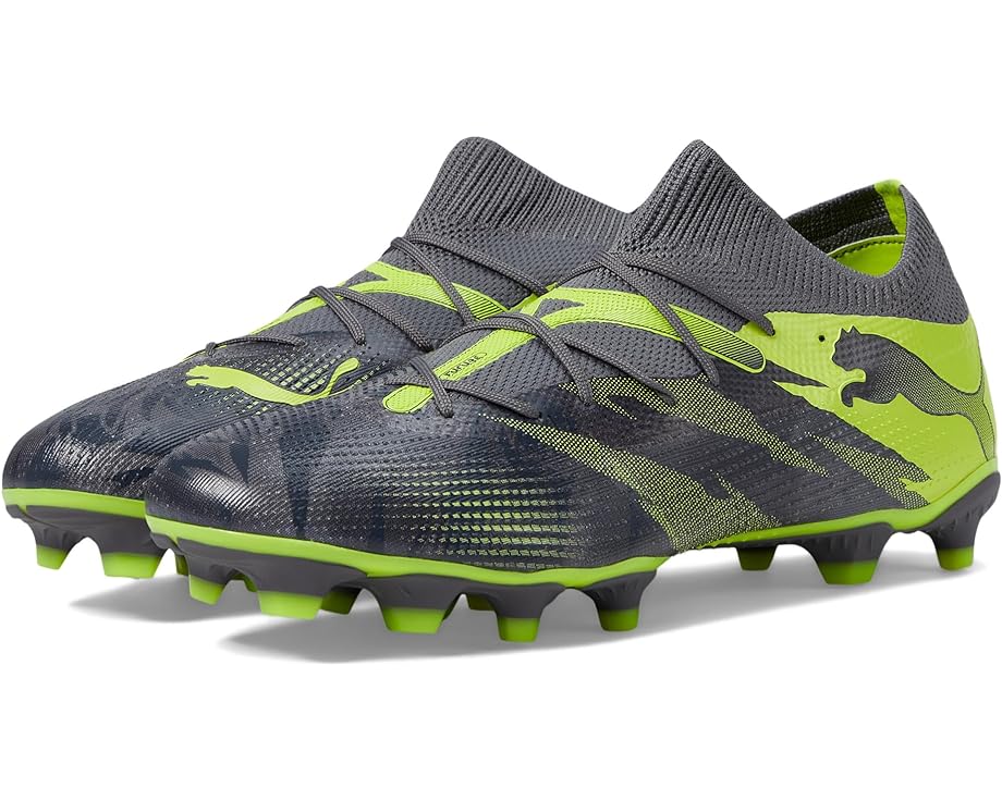 Кроссовки PUMA Future 7 Match Rush Firm Ground/Artificial Ground, цвет Strong Gray/Cool Dark Gray/Electric Lime