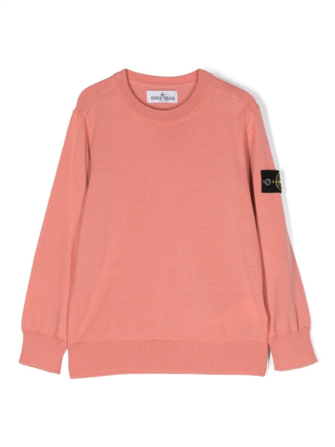 

Stone Island Junior джемпер из вирджинской шерсти с круглым вырезом, розовый