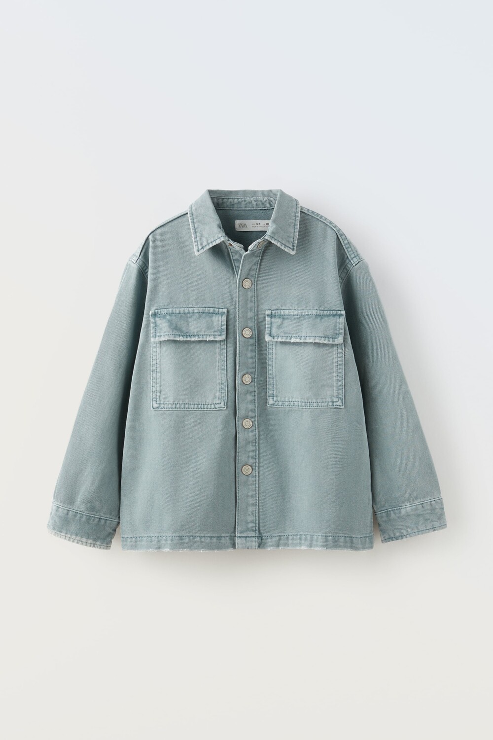 

Рубашка из саржи Zara, синий