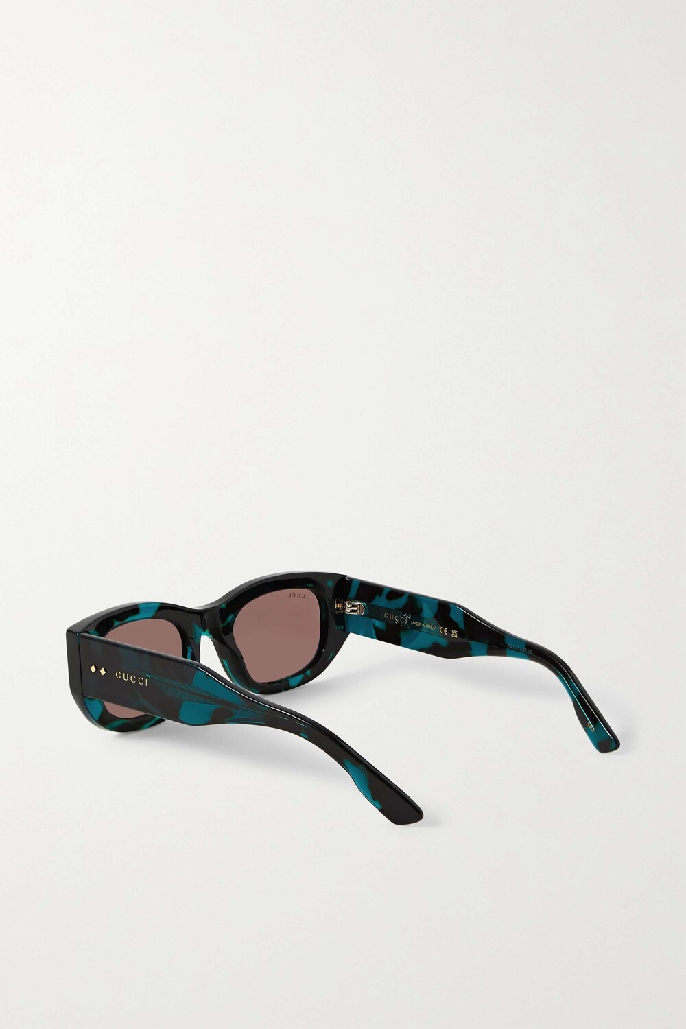 

GUCCI EYEWEAR солнцезащитные очки «кошачий глаз» из ацетата черепаховой расцветки, серый
