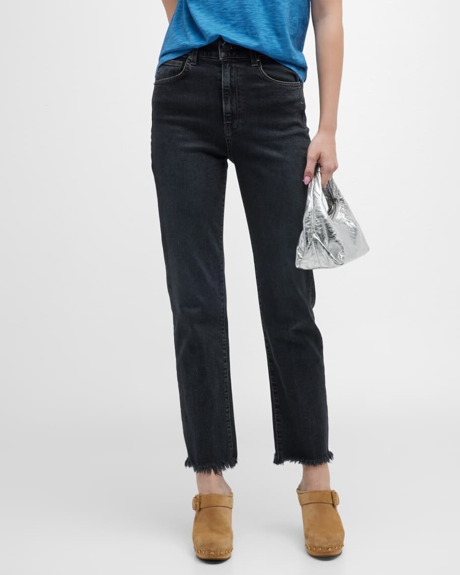 

Джинсы Joey прямого кроя с бахромой Veronica Beard Jeans
