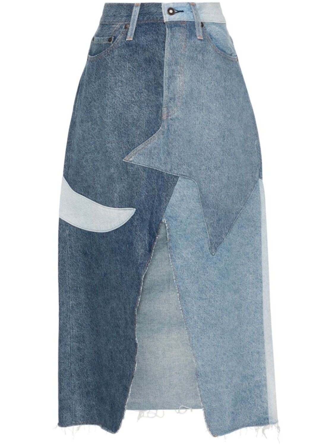 

Джинсовая юбка в стиле пэчворк Icon Levi's, синяя