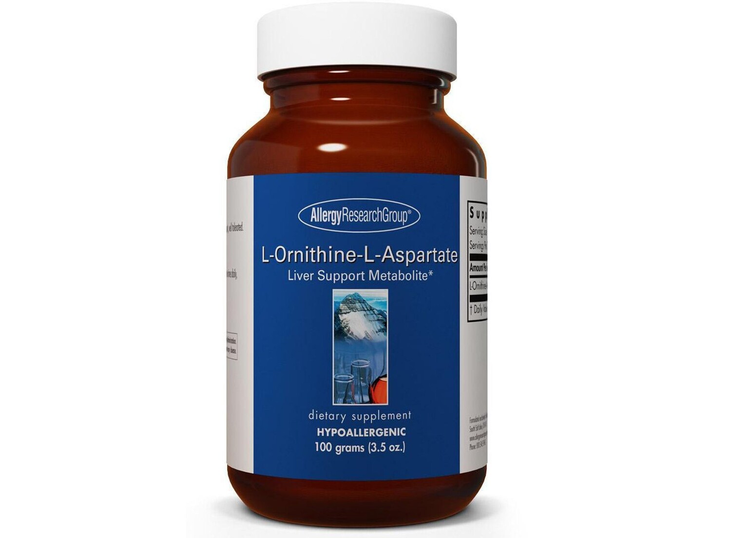 

Allergy Research Group, L-орнитин-L-аспартат, 100 грамм (3,5 унции) ARG