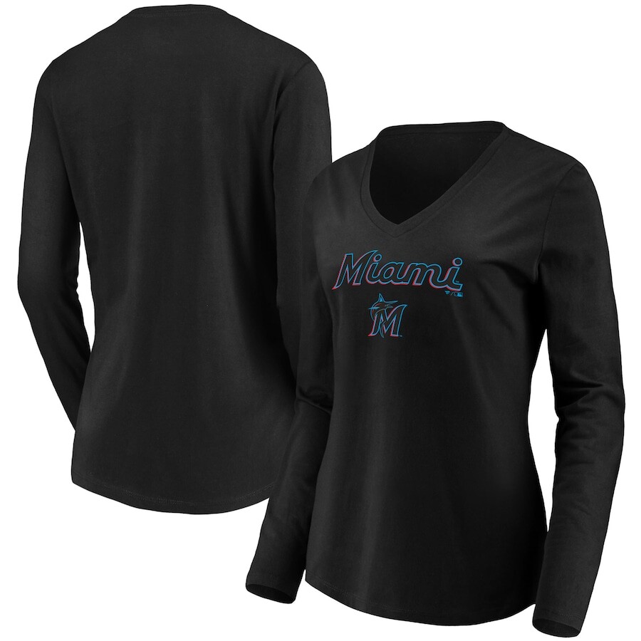 

Футболка с длинным рукавом Fanatics Branded Miami Marlins, черный