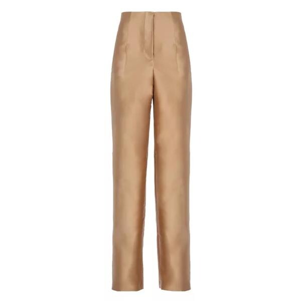 

Брюки silk blend trousers Alberta Ferretti, коричневый