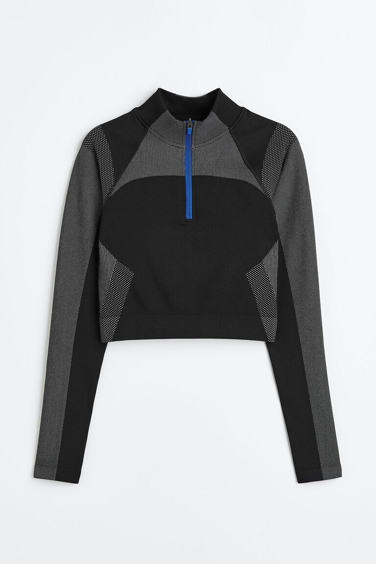 

Бесшовный спортивный топ drymove H&M, черный