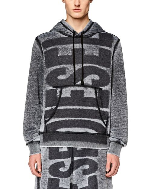

Толстовка обычного кроя с логотипом S-Ginn-Hood-L1 Burnout Diesel, цвет Black
