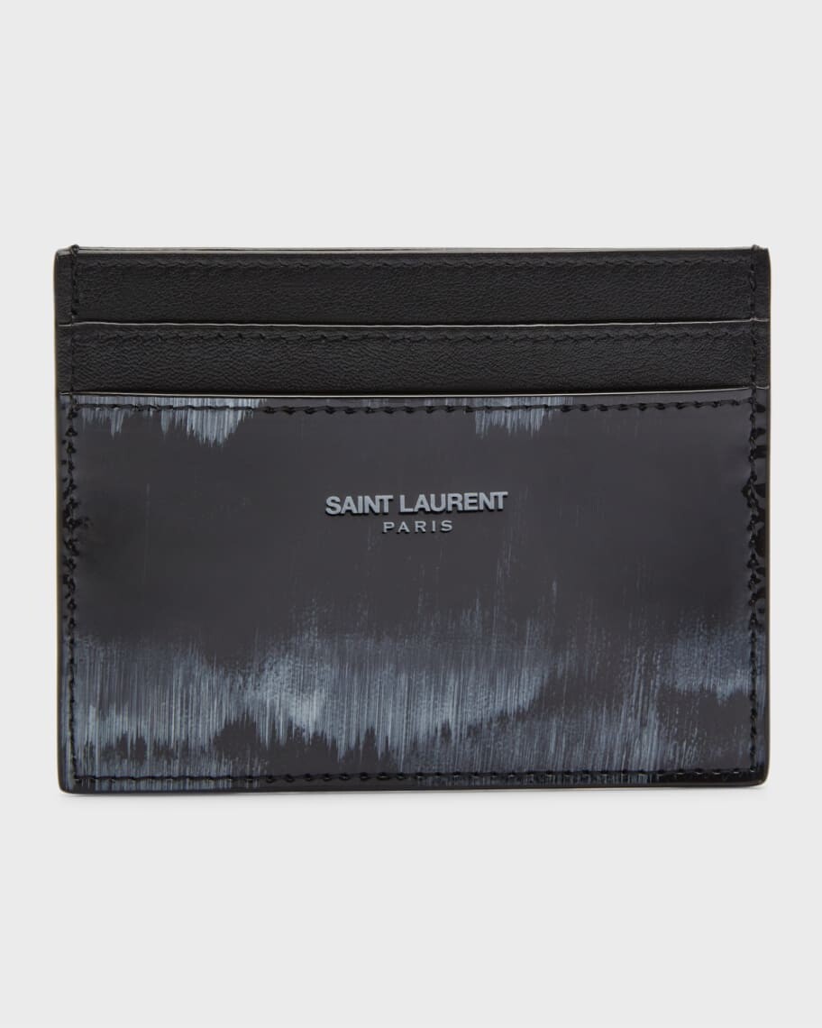 

Мужской визитница из матовой лакированной кожи Saint Laurent