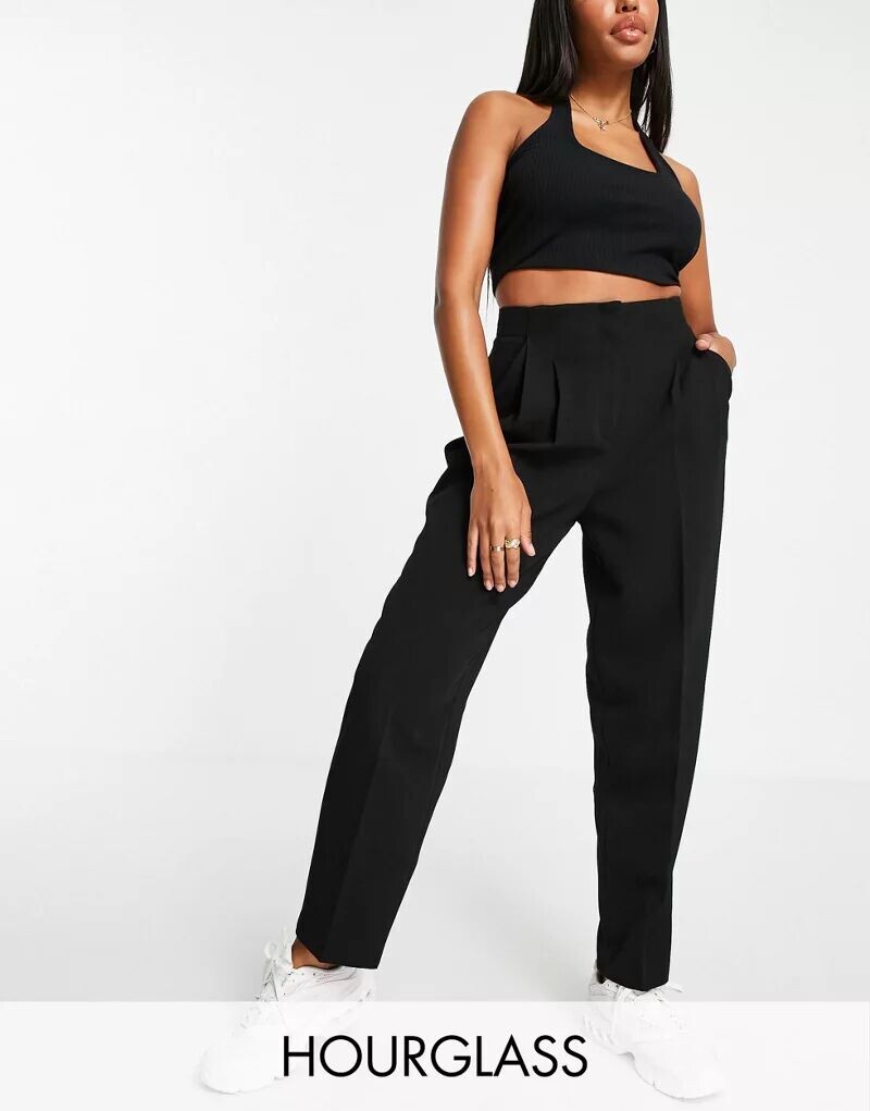 

Мягкие черные брюки свободного кроя для мам ASOS Hourglass