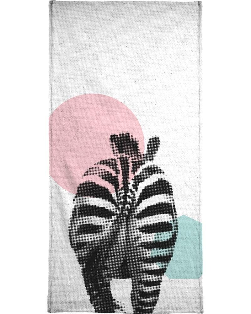 

Полотенце для ванной Juniqe Zebra, цвет Blau & Rosa