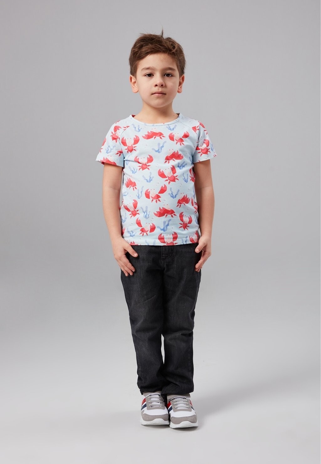 

Футболка с принтом UNISEX SHORT SLEEVE Fresh Spark, цвет blue red