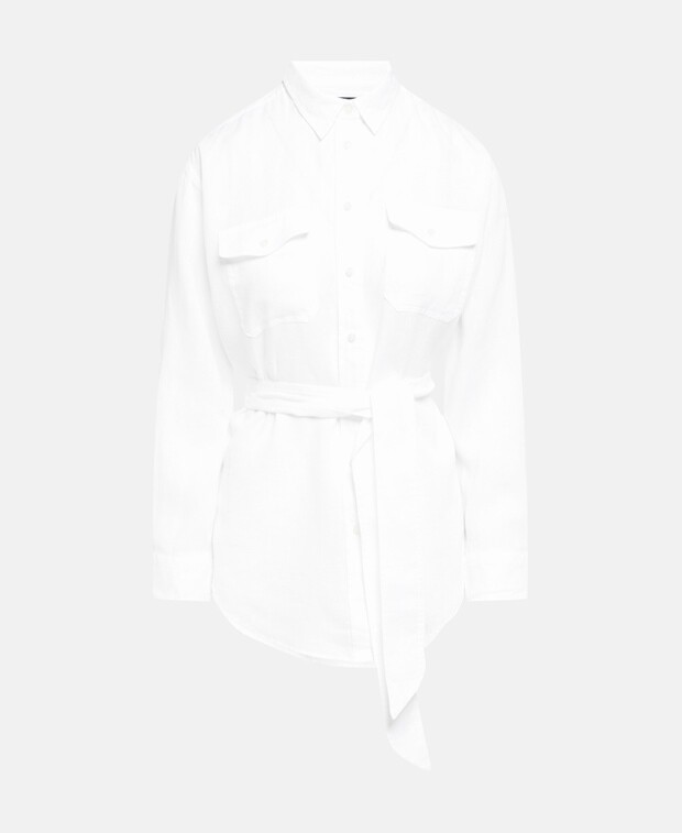 

Льняная блузка Lauren Ralph Lauren, белый