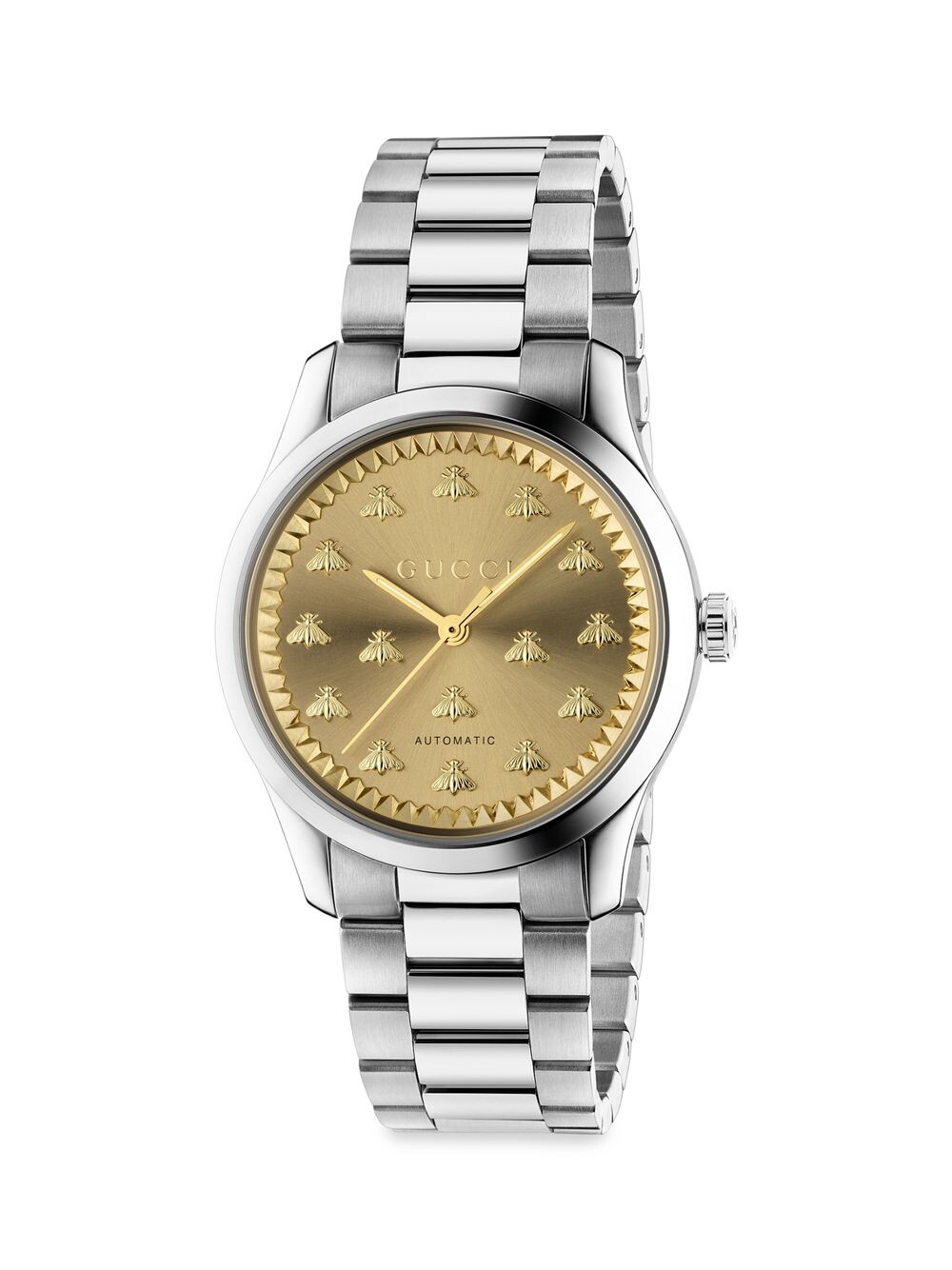 

G-Timeless Автоматические часы с пчелой Sun-Brushed Gucci, серебряный
