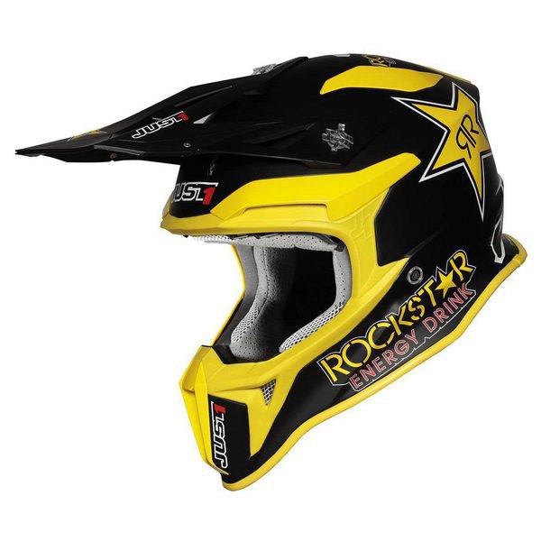 Шлем для мотокросса Just1 J18 MIPS Rockstar, черный