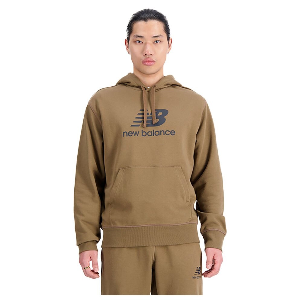 

Худи New Balance Essentials Stacked Logo French Terry, зеленый