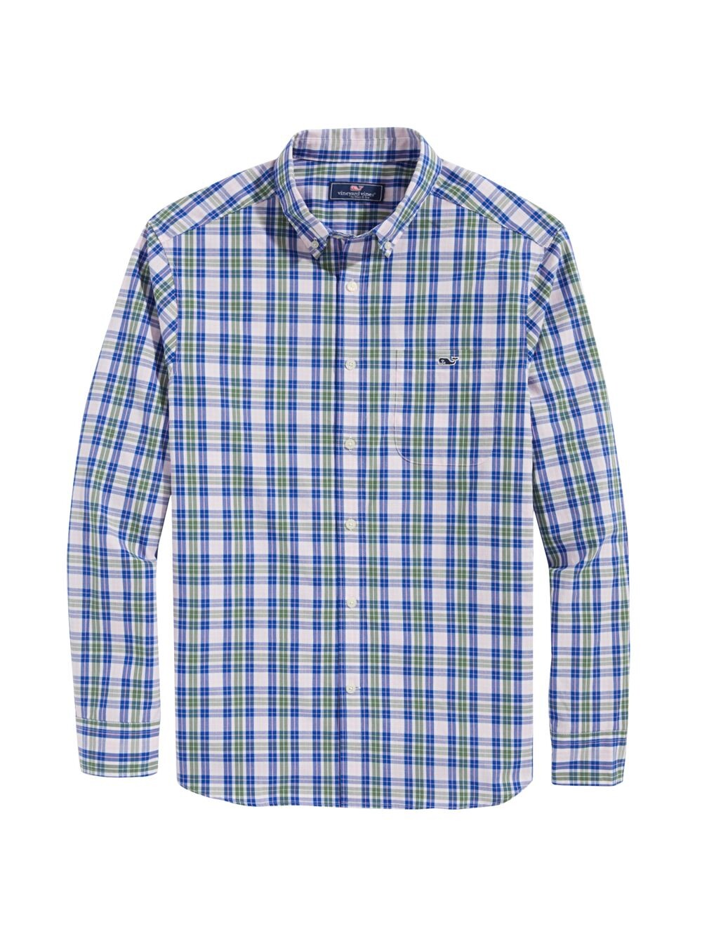 

Поплиновая клетчатая рубашка на пуговицах Vineyard Vines, розовый