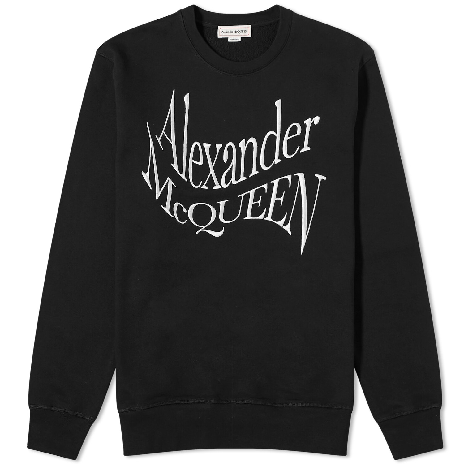

Свитер Alexander Mcqueen Warped Logo Crew Sweat, черный