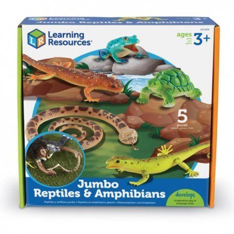 Учебные ресурсы, Набор коллекционных фигурок, Рептилии и амфибии, Набор I, 5 шт. Learning Resources