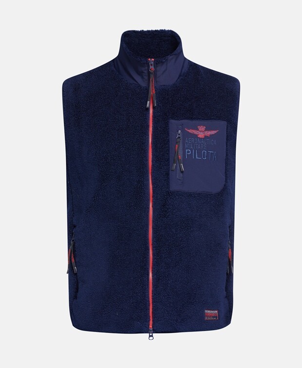 

Флисовый жилет Aeronautica Militare, темно-синий
