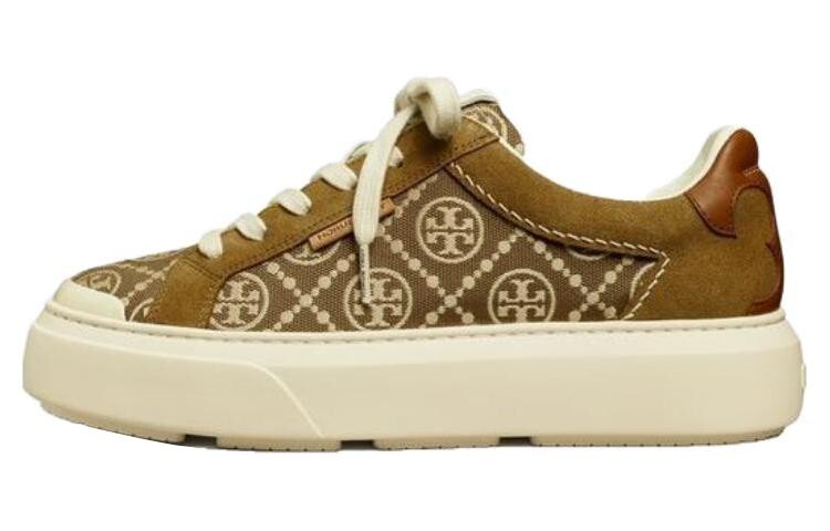 

Кроссовки TORY BURCH Ladybug Monogram-pattern Sneakers, коричневый